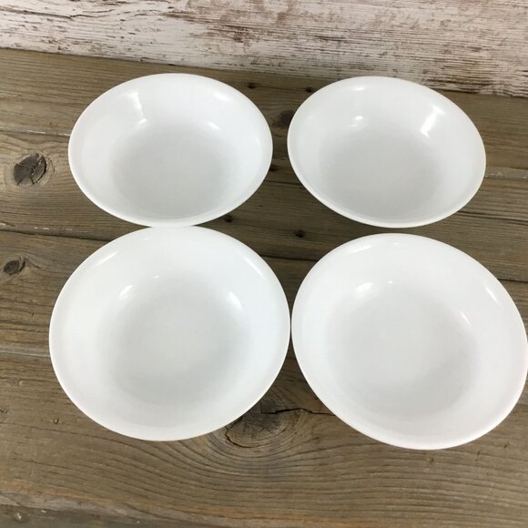Set of 4 Corelle Friendship 10 Oz Dessert Bowls 5 3/4" White w/ Gray Flowers - Picture 9 of 16